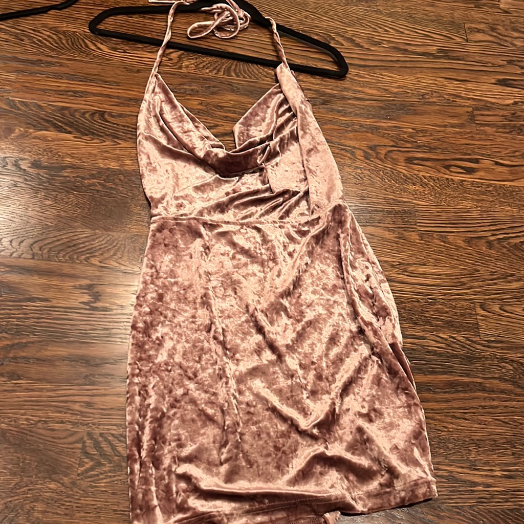 Velvet Backless Dress